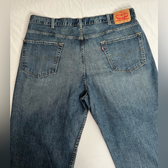 Levis 550 Jeans Men 44x30 Blue Denim Relaxed Fit Cotton Straight  Legs - Picture 7 of 10